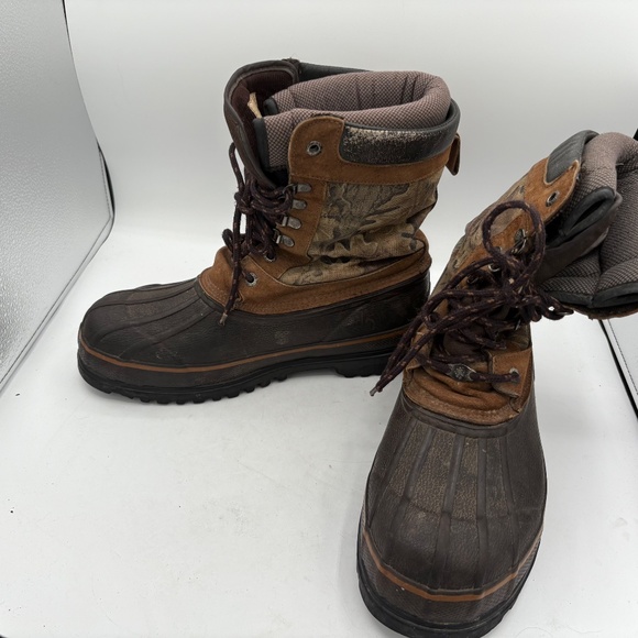Wolverine Thinsulate Camo Brown Rubber Hunting Duck Boots Outdoor Size 10 - Picture 8 of 14